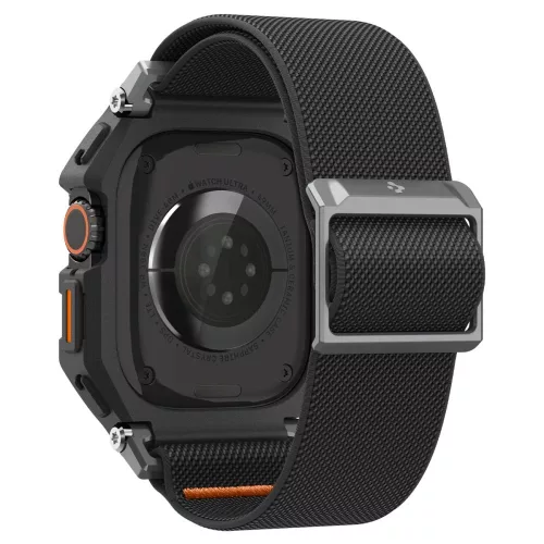 Spigen Lite Fit Pro Apple Watch Ultra 3 / 2 / 1 49mm tok / szíj, kijelzővédő felülettel, matt fekete