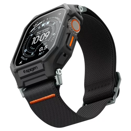 Spigen Lite Fit Pro Apple Watch Ultra 3 / 2 / 1 49mm tok / szíj, kijelzővédő felülettel, matt fekete
