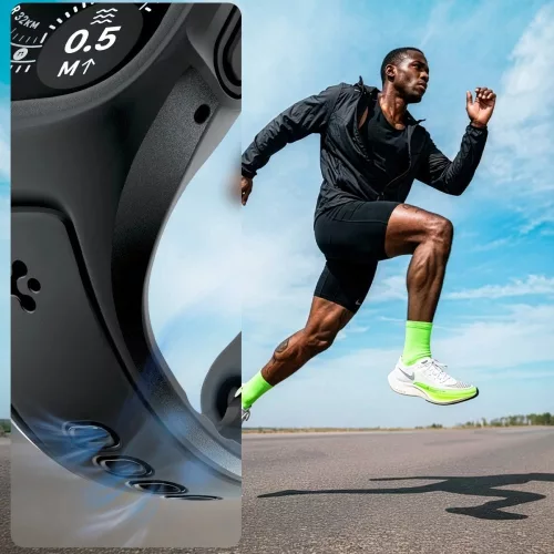 Spigen Liquid Air Pro Apple Watch Ultra 3 / 2 / 1 49mm tok / szíj, kijelzővédő felülettel, matt fekete