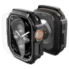 Spigen Rugged Armor Apple Watch Ultra 3 / 2 / 1 49mm tok, kijelzővédő felülettel, matt fekete