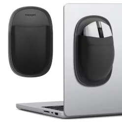   Spigen LD220 egér tartó zseb, laptop / tablet hátuljára rögzíthető, fekete