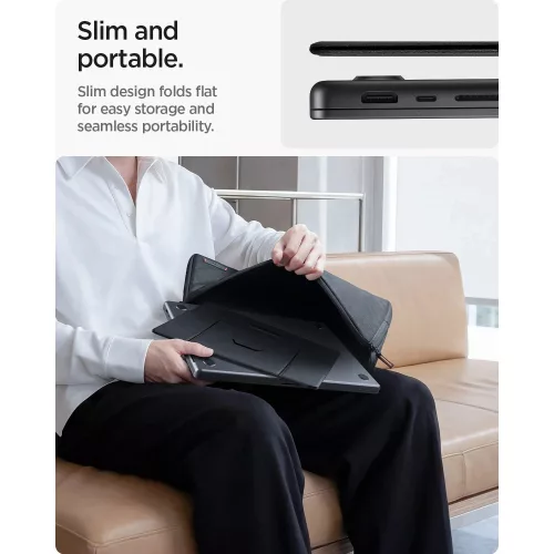 Spigen LD201-S8 összecsukható asztali laptop tartó, max. 16col, kompakt, sötétszürke