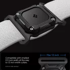 Spigen Tough Armor nyakörvre illeszthető Apple AirTag 1 / 2 nyomkövető tok, megerősített sarok, IPX8, fekete