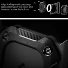 Spigen Tough Armor nyakörvre illeszthető Apple AirTag 1 / 2 nyomkövető tok, megerősített sarok, IPX8, fekete