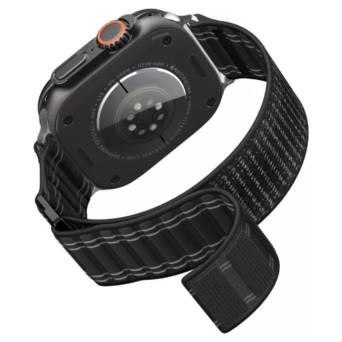Spigen WBF0 Apple Watch Ultra 3 / 2 / 1 / SE / 11 / 10 / 9 / 8 (44/45/46/49mm) szíj, fekete
