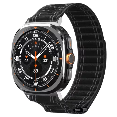 Spigen WBF0 Samsung Galaxy Watch Ultra 2024 / 2025 / 2026 (47mm) szíj, fekete