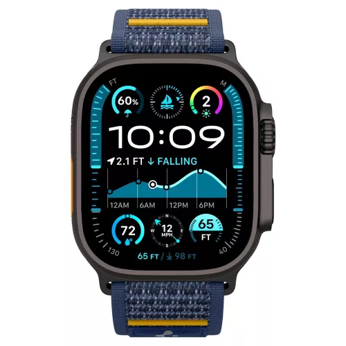 Spigen Athlex Air Apple Watch Ultra 4 / 3 / 2 / 1 / SE / 12 / 11 / 10 / 9 / 8 (44/45/46/49mm) szíj, kék