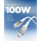 Spigen EB10015CC USB-C-USB-C töltő- és adatkábel, 100W, 1,5m, fehér