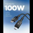 Spigen EB10015CC USB-C-USB-C töltő- és adatkábel, 100W, 1,5m, fekete