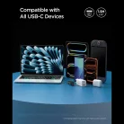 Spigen EB10010CC USB-C-USB-C töltő- és adatkábel, 100W, 1m, fekete