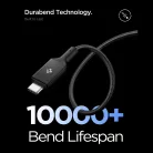 Spigen EB10010CC USB-C-USB-C töltő- és adatkábel, 100W, 1m, fekete