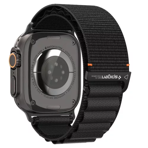 Spigen WBF1 Apple Watch Ultra 4 / 3 / 2 / 1 / SE / 12 / 11 / 10 / 9 / 8 (44/45/46/49mm) szíj, fekete