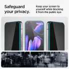 Spigen Glas.tR EZ Fit Pro Google Pixel 10 / 10 Pro / 9 Pro / 9 tempered kijelzővédő fólia felhelyező kerettel, privacy (2db)
