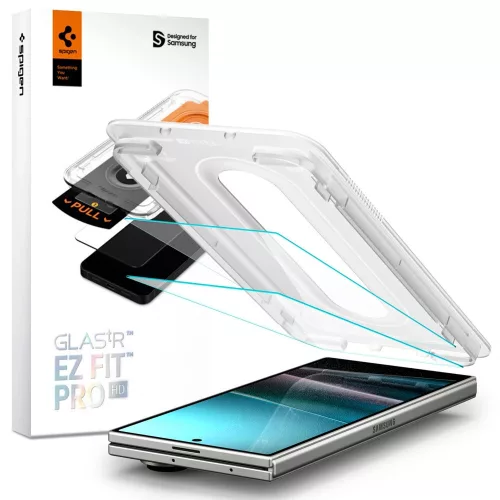 Spigen Glas.tR EZ Fit Pro HD Samsung Galaxy Z Fold 7 / Fold 8 Ultra kijelzővédő fólia felhelyező kerettel (2db)