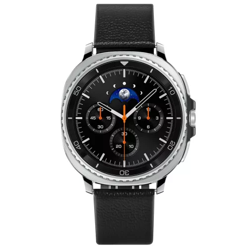 Spigen Enzo Samsung Galaxy Watch 8 / Watch 8 Classic (40/44/46mm) bőr szíj, fekete-barna
