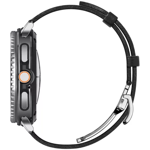 Spigen Enzo Samsung Galaxy Watch 8 / Watch 8 Classic (40/44/46mm) bőr szíj, fekete-barna