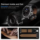 Spigen Enzo Samsung Galaxy Watch 8 / Watch 8 Classic (40/44/46mm) bőr szíj, fekete-barna