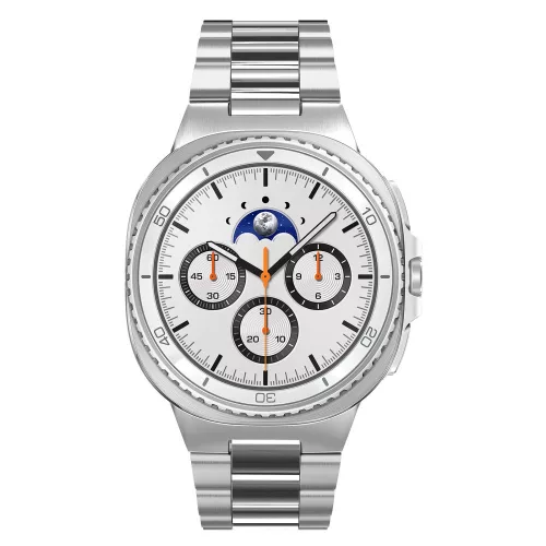 Spigen Modern Fit Samsung Galaxy Watch 8 / Watch 8 Classic (40/44/46mm) szíj, rozsdamentes acél, ezüst