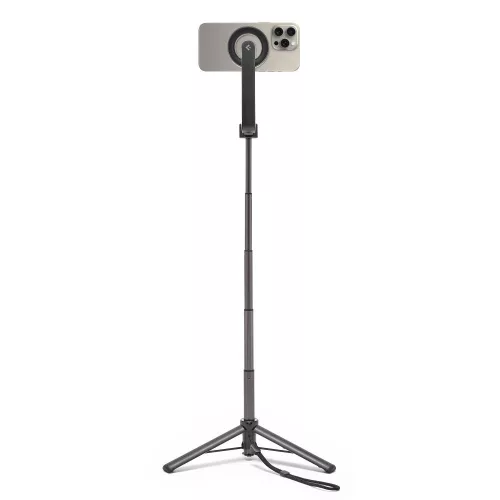 Spigen S571W Bluetooth mágneses Selfie-bot / selfie tripod, MagSafe, kompakt, töltő-és adatkábellel, fekete