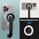 Spigen S571W Bluetooth mágneses Selfie-bot / selfie tripod, MagSafe, kompakt, töltő-és adatkábellel, fekete
