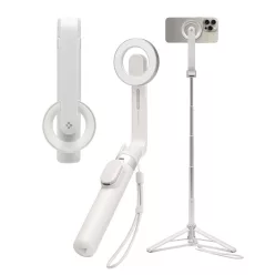   Spigen S571W Bluetooth mágneses Selfie-bot / selfie tripod, MagSafe, kompakt, töltő-és adatkábellel, bézs