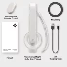 Spigen S571W Bluetooth mágneses Selfie-bot / selfie tripod, MagSafe, kompakt, töltő-és adatkábellel, bézs