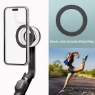 Spigen S571W Bluetooth mágneses Selfie-bot / selfie tripod, MagSafe, kompakt, töltő-és adatkábellel, bézs