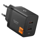 Spigen Essential EE472EU USB-C 2-portos hálózati töltő adapter, 47W, fekete