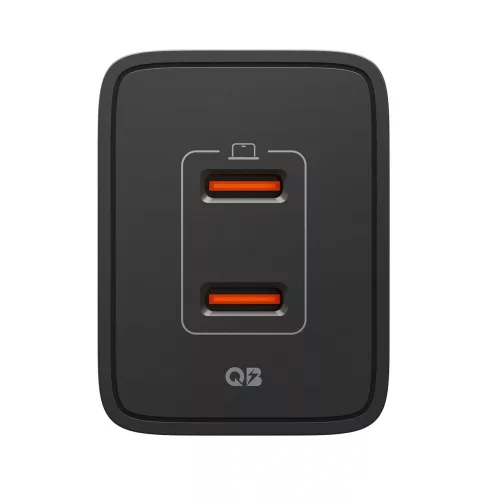 Spigen Essential EE472EU USB-C 2-portos hálózati töltő adapter, 47W, fekete