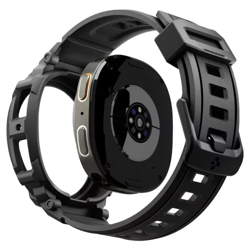 Spigen Rugged Armor Pro Samsung Galaxy Watch 8 / Watch 9 (40mm) szíj / tok, ütésálló, fekete (Carbon)