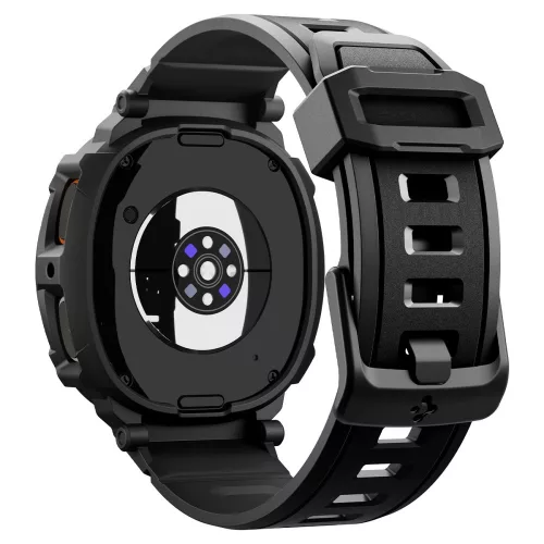 Spigen Rugged Armor Pro Samsung Galaxy Watch 8 / Watch 9 (40mm) szíj / tok, ütésálló, fekete (Carbon)