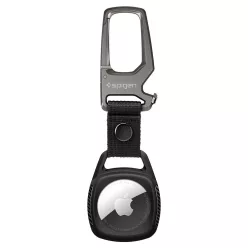   Spigen Rugged Armor Apple AirTag 1 / 2 tok karabinerrel, fekete