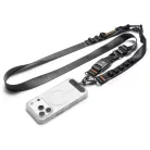 Spigen DA30M univerzális nyakpánt / pánt karabinerrel, Crossbody, fekete
