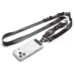   Spigen DA30M univerzális nyakpánt / pánt karabinerrel, Crossbody, fekete