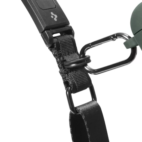 Spigen DA30M univerzális nyakpánt / pánt karabinerrel, Crossbody, fekete