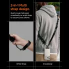 Spigen DA30M univerzális nyakpánt / pánt karabinerrel, Crossbody, fekete