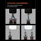 Spigen DA30M univerzális nyakpánt / pánt karabinerrel, Crossbody, fekete