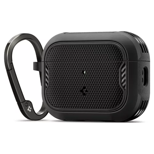 Spigen Core Armor Apple AirPods Pro 3 tok karabinerrel, Black, fekete