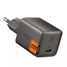 Spigen Essential E301EU USB-C hálózati töltő adapter, kompakt, GaN, 30W, Gunmetal, szürke