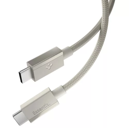 Spigen EB6015CC USB-C-USB-C töltő- és adatkábel, 60W, 1,5m, Natural Titanium, bézs