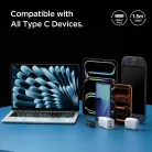 Spigen EB6015CC USB-C-USB-C töltő- és adatkábel, 60W, 1,5m, Black, fekete