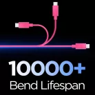 Spigen EB6010CC USB-C-USB-C töltő- és adatkábel, 60W, 1m, Pink, rózsaszín