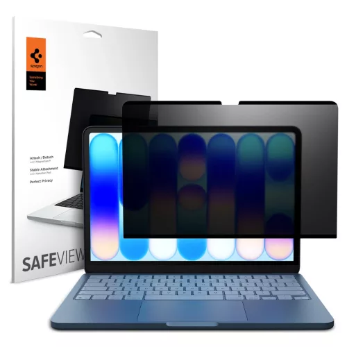 Spigen Safe View Apple Macbook Neo 13 (2026) tempered glass betekintésgátló kijelzővédő fólia, privacy