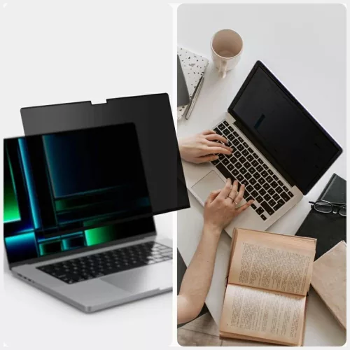 Spigen Safe View Apple Macbook Pro 14 2021/2025 tempered glass betekintésgátló kijelzővédő fólia, privacy
