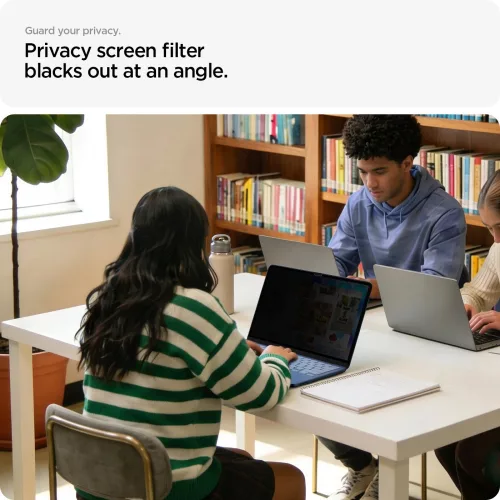 Spigen Safe View Apple Macbook Pro 14 2021/2025 tempered glass betekintésgátló kijelzővédő fólia, privacy