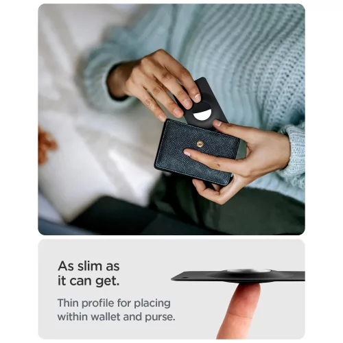 Spigen Airfit Apple AirTag 1 / 2 tok, Airtag tartó szett, fekete (2db)