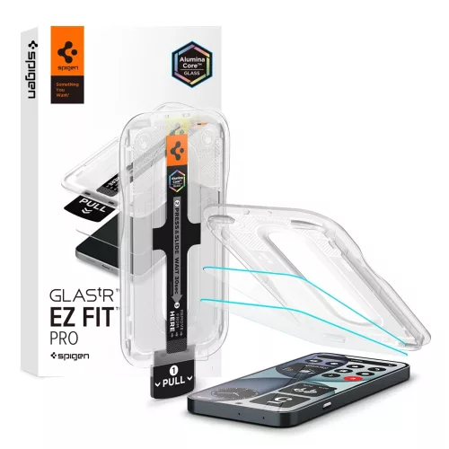 Spigen Glas.tR EZ Fit Pro HD Nothing Phone 4A tempered kijelzővédő fólia felhelyező kerettel (2db)