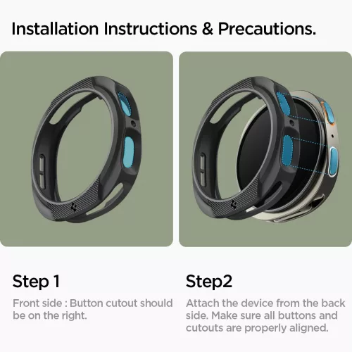 Spigen Liquid Air Samsung Galaxy Watch 8 / Watch 9 (44mm) tok, fekete