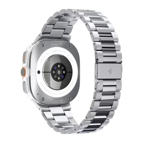 Spigen Modern Fit Samsung Galaxy Watch Ultra 2024 / 2025 / 2026 47mm szíj, rozsdamentes acél, ezüst