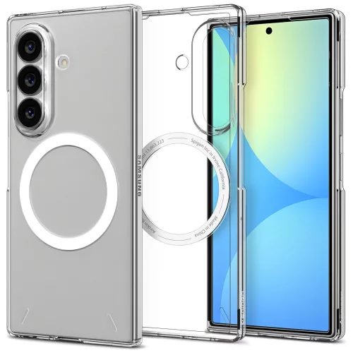 Spigen Airskin Samsung Galaxy Z Fold 8 Ultra tok, MagSafe, Clear White, átlátszó